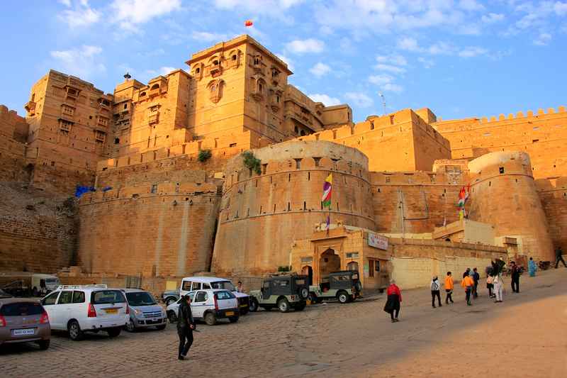 Jaisalmer Fort golden sandstone city in Rajasthan India
