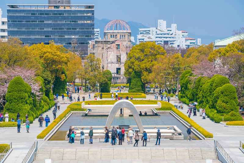 Hiroshima Peace Memorial Park with Atomic Dome Japan